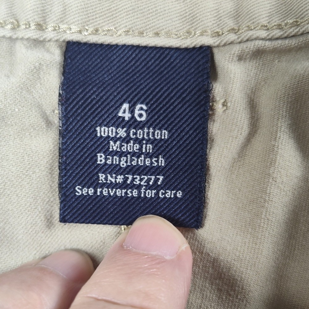 Croft & Barrow Cargo Shorts Mens 46 Khaki Excellent Cotton Elastic Waist Utility - Picture 5 of 10